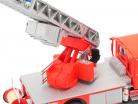 Mercedes-Benz L1519 Fire department with telescopic turntable ladder red / silver 1:43 Altaya