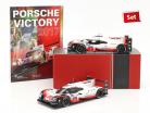 2-Car Set mit Buch: Porsche 919 Hybrid #1 #2 Sieger 24h LeMans 2017 1:18 Ixo