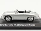 Porsche 356 Speedster Super Byggeår 1958 sølv metallisk 1:43 Greenlight
