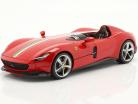 Ferrari Monza SP1 Byggeår 2019 rød med Trefarvet 1:18 Bburago Signature