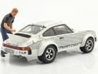 Porsche 911 Walter Röhrl x911 Med figur hvid / sort 1:18 Schuco