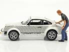 Porsche 911 Walter Röhrl x911 Con figura bianca / nero 1:18 Schuco