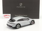 Porsche Taycan Turbo S Cross Turismo 2021 cinza gelo Com Mostruário 1:18 Minichamps