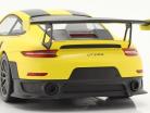 Porsche 911 (991 II) GT2 RS Weissach Package 2018 racing yellow / silver rims 1:18 Minichamps