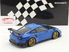 Porsche 911 (991 II) GT2 RS Weissach Package 2018 blauw / gouden velgen 1:18 Minichamps