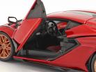 Lamborghini Sian FKP 37 Année de construction 2019 rouge / le noir 1:24 Bburago