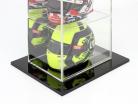 Hoge kwaliteit gespiegeld Stand vitrine met 4 compartimenten voor Helmen in schaal 1:2 SAFE