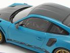 Porsche 911 (991 II) GT3 RS Weissach Package 2019 miami blue / golden rims 1:18 Minichamps