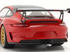 Porsche 911 (991 II) GT3 RS Weissach Package 2019 охранники красный / золотой диски 1:18 Minichamps