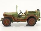 Jeep Willys US Army 汚れた バージョン 建設年 1944 軍 緑 1:18 American Diorama