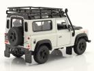 Land Rover Defender met dak rek wit / zwart 1:24 Welly