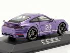 Porsche 911 Turbo S porcelana Vigésimo Aniversario Edición azul violeta metálico 1:43 Minichamps