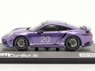 Porsche 911 Turbo S Chine 20e Anniversaire Édition bleu violet métallique 1:43 Minichamps