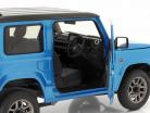 Suzuki Jimny (JB64) RHD Año de construcción 2018 azul metálico / negro 1:18 AUTOart