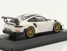 Porsche 911 (991 II) GT2 RS Weissach Package 2018 hvid / gylden fælge 1:43 Minichamps