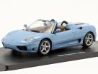 Ferrari 360 Spider 建設年 2000 と ショーケース ライトブルー メタリック 1:43 Altaya