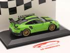 Porsche 911 (991 II) GT2 RS Weissach Package 2018 señal verde / dorado llantas 1:43 Minichamps