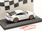 Porsche 911 (992) GT3 Año de construcción 2020 blanco / dorado llantas 1:43 Minichamps