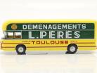 Berliet PLR 8 MU Bus L. Peres year 1965 yellow / green 1:43 Hachette