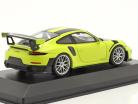 Porsche 911 (991 II) GT2 RS Weissach Package 2018 syregrøn / sølv fælge 1:43 Minichamps