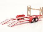 tandem Macchina trailer Busted Knuckle Garage rosso / d&#39;argento 1:18 GMP