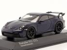 Porsche 911 (992) GT3 Anno di costruzione 2020 blu genziana metallico 1:43 Minichamps