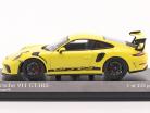 Porsche 911 (991 II) GT3 RS 2018 jaune de course / noir jantes 1:43 Minichamps