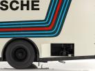 Mercedes-Benz O 317 racing transporter Porsche Martini Racing white 1:18 Schuco