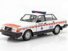 Volvo 240 GL Polizia Stradale Olanda Anno di costruzione 1986 bianco / rosso 1:24 Welly
