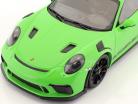 Porsche 911 (991 II) GT3 RS Año de construcción 2019 lizard verde / negro llantas 1:18 Minichamps