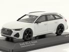 Audi RS 6 Avant Année de construction 2019 blanc glacier métallique 1:43 Minichamps