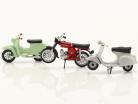set with 3 motorcycles: Simson Schwalbe, Simson S51, Roller GS 1:43 Schuco