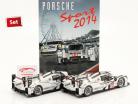 2-Car Set mit Buch: Porsche 919 Hybrid #20 #14 24h LeMans 2014 1:18 Ixo