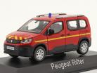 Peugeot Rifter cuerpo de Bomberos Año de construcción 2019 rojo 1:43 Norev