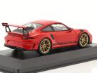 Porsche 911 (991 II) GT3 RS 2018 gardes rouge / doré jantes 1:43 Minichamps