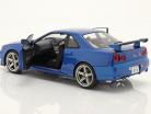 Nissan Skyline GT-R (R34) Construction year 1999 blue metallic 1:18 Solido