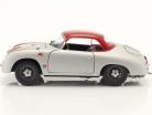 Porsche 356 Speedster Outlaw Hardtop sølvgrå / Rød 1:18 Schuco