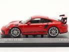 Porsche 911 (991 II) GT3 RS 2018 vagter rød / sølv fælge 1:43 Minichamps