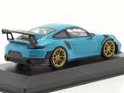 Porsche 911 (991 II) GT2 RS 2018 Miami azul / dorado llantas 1:43 Minichamps
