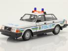 Volvo 240 GL Polis (Polizei Schweden) 1986 weiß / blau / gelb 1:24 Welly
