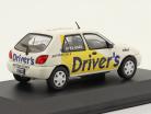 Ford Fiesta CLX køreskole Byggeår 1997 hvid / gul 1:43 Hachette