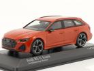 Audi RS 6 Avant year 2020 coral orange metallic 1:43 Minichamps