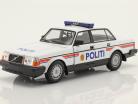 Volvo 240 GL Politi (Polizei Norwegen) 1986 weiß / orange / blau 1:24 Welly