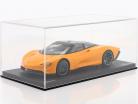 McLaren Speedtail Année de construction 2020 papaya orange Avec Vitrine 1:18 Tecnomodel
