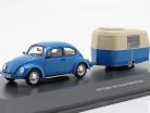 Volkswagen VW Scarabée 1600i Avec Eriba Puck Bande-annonce bleu / Blanc 1:43 Schuco