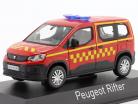 Peugeot Rifter Brandvæsen 2019 rød / gul 1:43 Norev