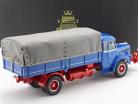Krupp Titan SWL 80 Flatbed truck with tarp year 1950-54 blue 1:18 Road Kings