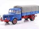 Krupp Titan SWL 80 Flatbed truck with tarp year 1950-54 blue 1:18 Road Kings