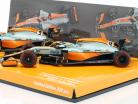 Norris #4 & Ricciardo #3 2-Car Set McLaren Monaco GP formule 1 2021 1:43 Minichamps