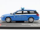 Subaru Legacy Wagon polícia Itália 2003 azul 1:43 JCollection
